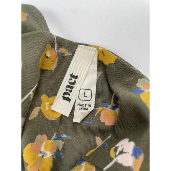 Pact Organic Cotton Cutout Tie Back Sleeveless Midi Dress Floral Pockets Large - Picture 6 of 10